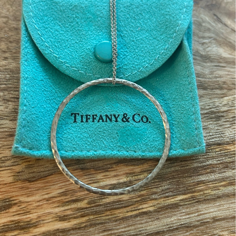 Elsa Perretti hammered circle Tiffany Necklace - Sterling Silver